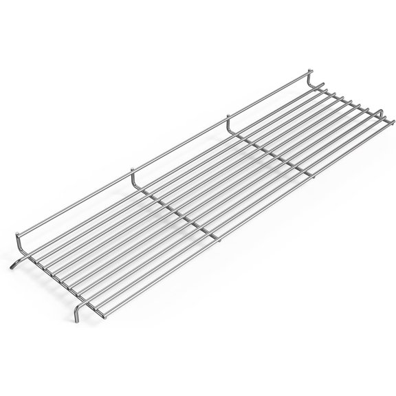 Elevated Warming Rack for 5-Burner Griddle Heavy-Duty Stainless Steel Rust-Proof Dual-Layer Cooking 26.25" L x 7.4" W