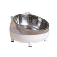 thumbnail image 1 of Slanted Bowl for Small Dogs and Cats Tilted Stainless Steel Feeding Bowl with Plastics Stand Detachable Pet Feeder, 1 of 10