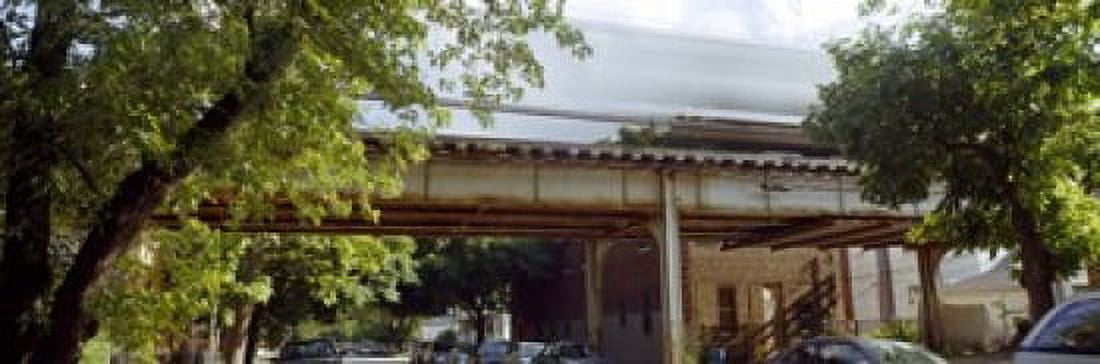 Elevated train on a bridge Ravenswood neighborhood Chicago Illinois USA Canvas Art - Panoramic Images (18 x 6)