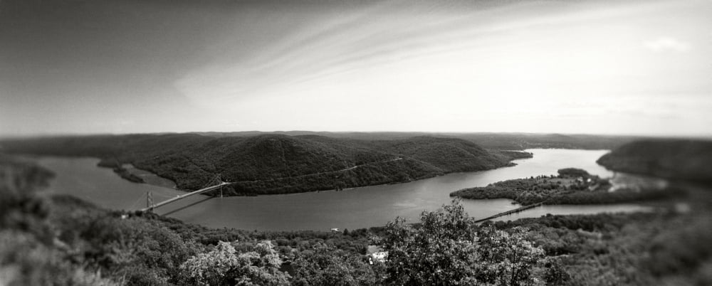 Elevated view of the Hudson River from Bear Mountain Bear Mountain State Park Rockland County New York State USA Canvas Art - Panoramic Images (6 x 15)