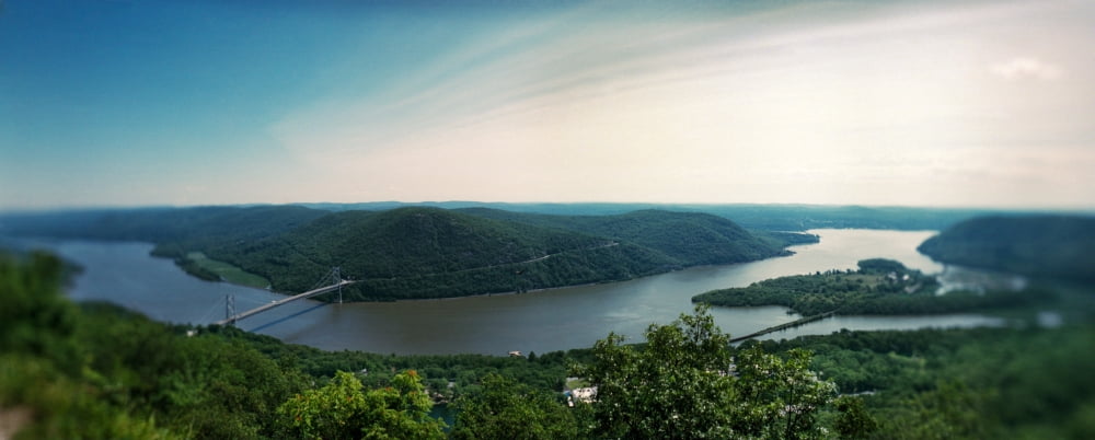 Elevated view of the Hudson River from Bear Mountain Bear Mountain State Park Rockland County New York State USA Canvas Art - Panoramic Images (6 x 15)