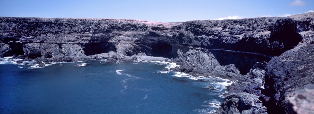 Elevated view of Black Caves Fuerteventura Canary Islands Spain Canvas Art - Panoramic Images (27 x 9)