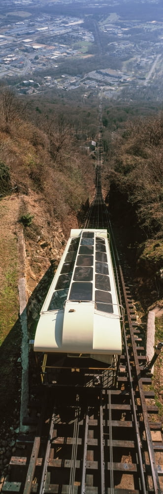 Elevated view of Lookout Mountain Incline Railway Chattanooga Tennessee USA Canvas Art - Panoramic Images (27 x 9)