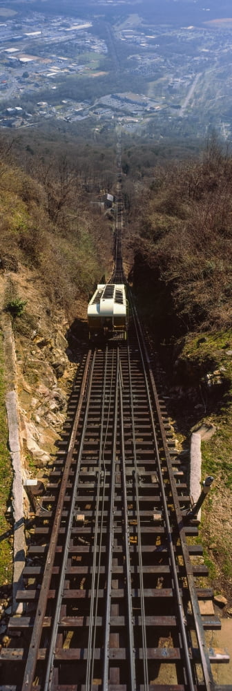 Elevated view of Lookout Mountain Incline Railway Chattanooga Tennessee USA Canvas Art - Panoramic Images (36 x 12)