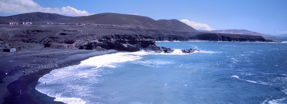 Elevated view of West Shore El Cotillo Fuerteventura Canary Islands Spain Canvas Art - Panoramic Images (36 x 12)