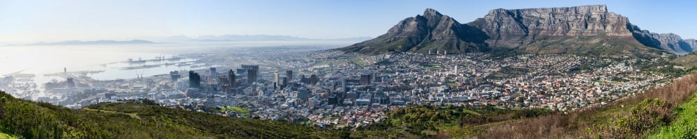 Elevated view of a cityscape from Signal Hill Cape Town Western Cape Province South Africa Canvas Art - Panoramic Images (8 x 38)