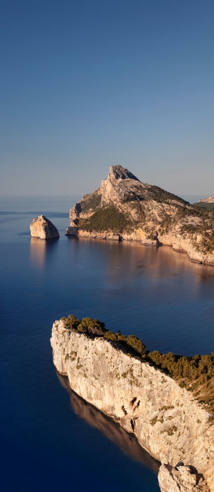 Elevated view of a coast Cap de Formentor Majorca Balearic Islands Spain Canvas Art - Panoramic Images (36 x 12)