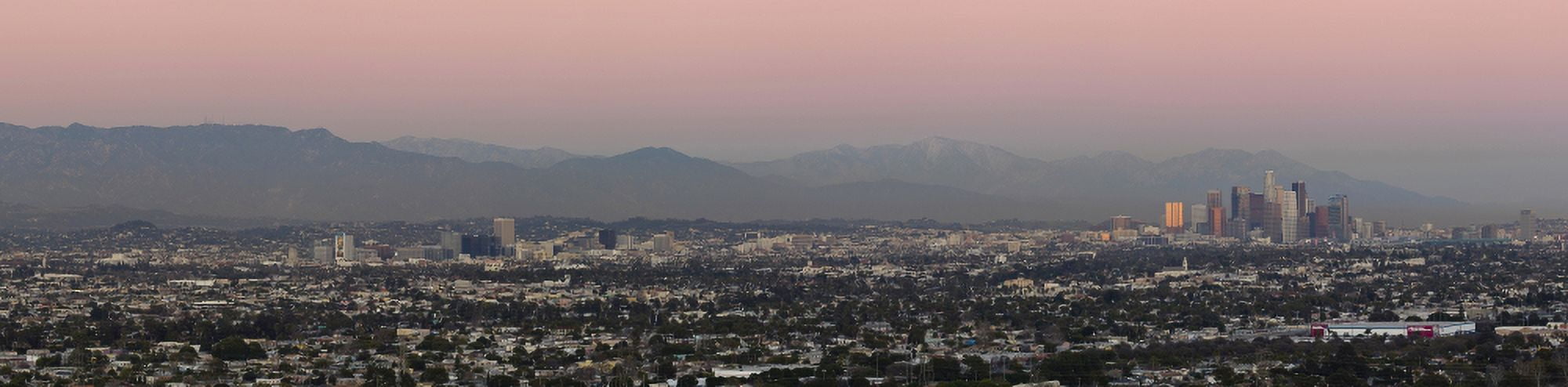 Elevated view of buildings in city Beverly Hills Century City Los Angeles California USA Canvas Art - Panoramic Images (27 x 9)