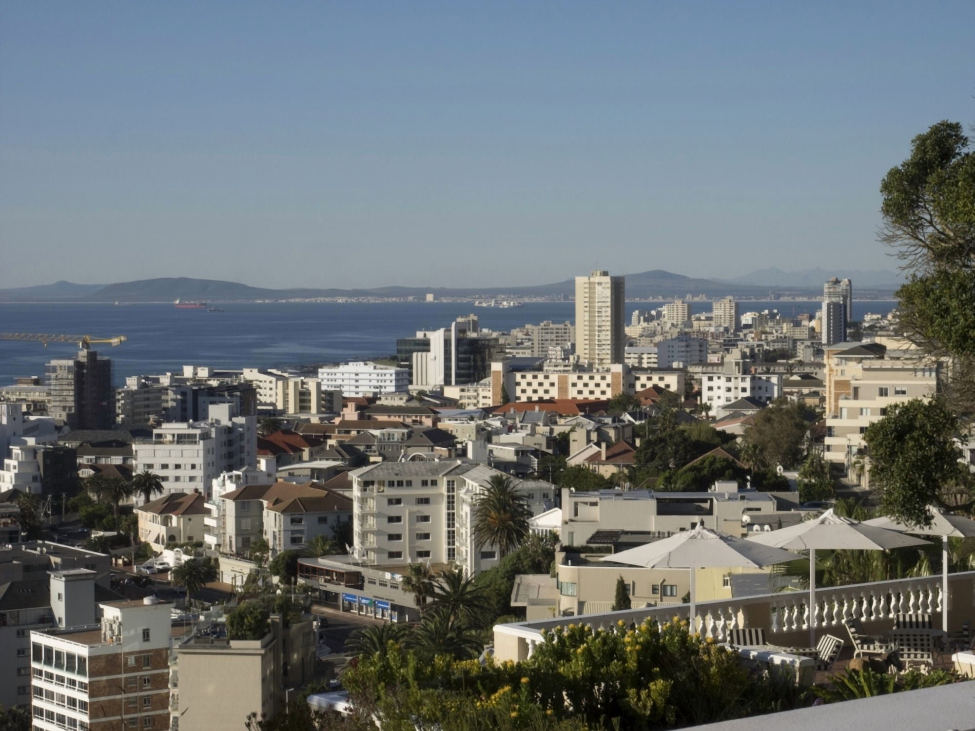 Elevated view of buildings on the coast Bantry Bay Cape Town Western Province South Africa Canvas Art - Panoramic Images (12 x 16)