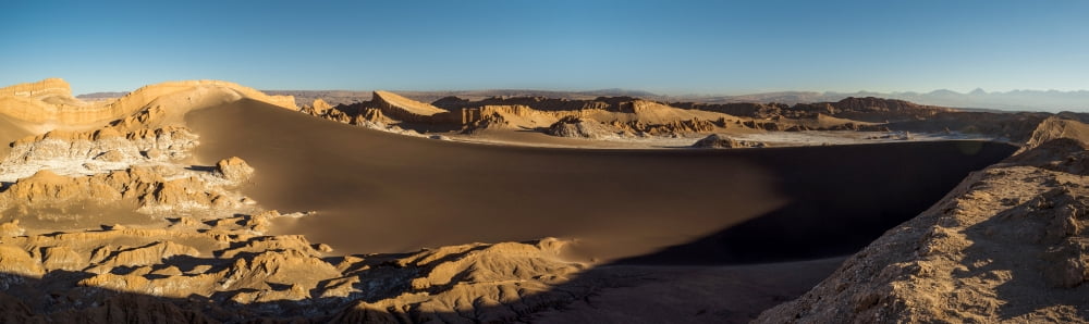 Elevated view of desert Valle De La Luna Atacama Desert El Norte Grande Chile Canvas Art - Panoramic Images (27 x 9)