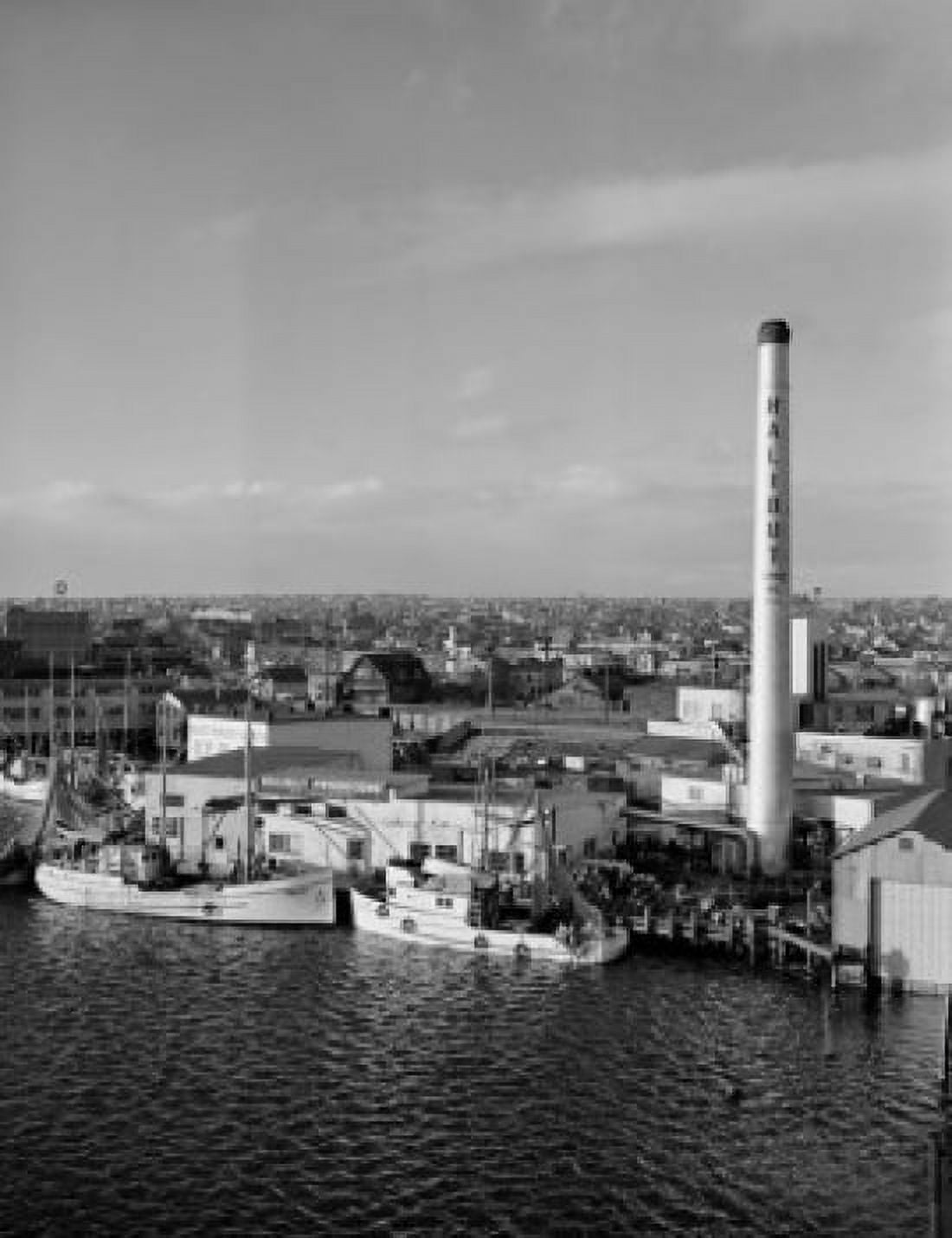 Elevated view of harbor and cityscape Canvas Art - (24 x 36)