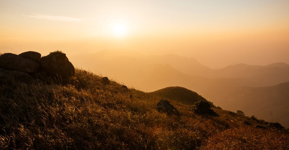 Elevated view of islands in a river Lantau Hong Kong China Canvas Art - Panoramic Images (12 x 24)