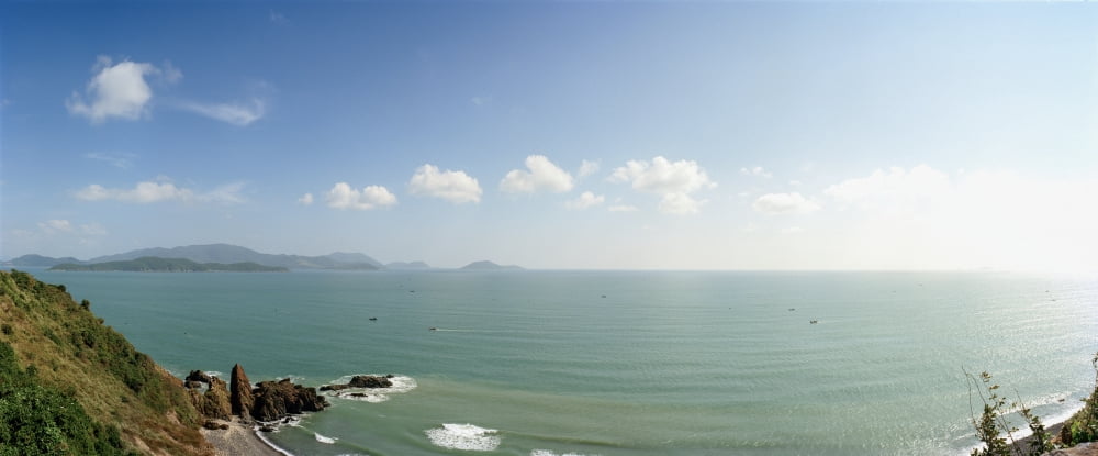 Elevated view of sea Nha Trang Khanh Hoa Province Vietnam Canvas Art - Panoramic Images (36 x 12)