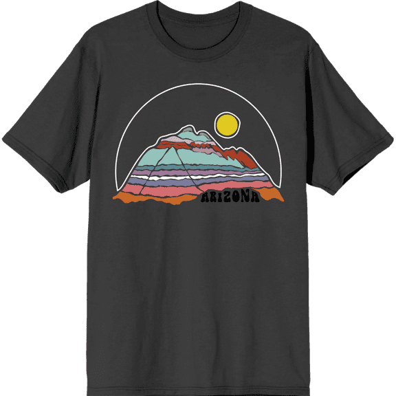 Elevation 7573 Arizona Charcoal Men's Crew Neck Short Sleeve Tee-Small