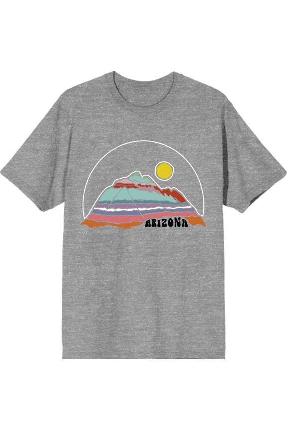 Elevation 7573 Arizona Heather Gray Men's Crew Neck Short Sleeve Tee-XXL