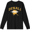 thumbnail image 1 of Elevation 7573 Denali Alaska Adult Black Crew Neck Long Sleee Tee-Medium, 1 of 2