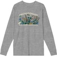 thumbnail image 1 of Elevation 7573 Shenandoah Wildflowers Heather Gray Adult Crew Neck Long Sleeve Tee-Large, 1 of 3