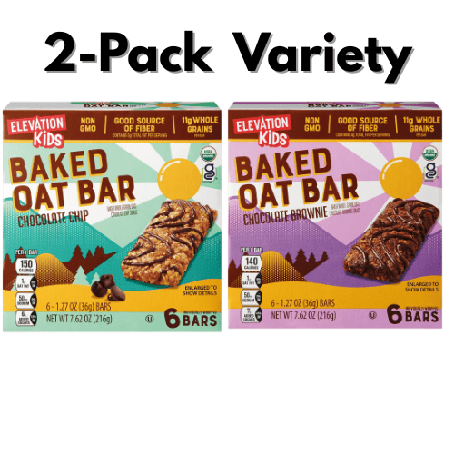Elevation Kids Baked Oat Bar 2-Pack Variety,7.62 oz