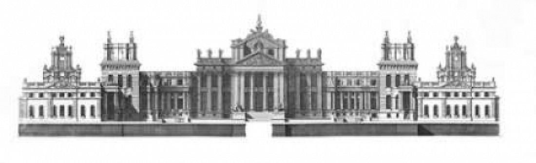 Elevation North Front Blenheim Palace Canvas Art - Colin Campbell (8 x 24)
