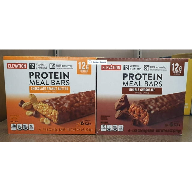Elevation Protein Meal Bars Chocolate Peanut Butter and Double