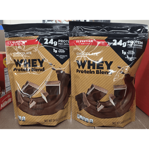 Elevation Whey Protein Blend Chocolate 24oz 680g (2 Bags)