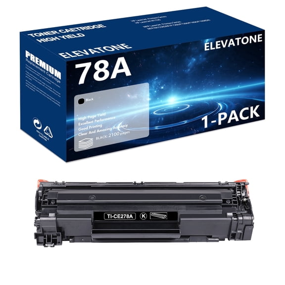 Elevatone Compatible for HP 78A Black Toner Cartridge CE278A 278A Laserjet Pro M1536MFP M1536DNF P1560 P1566 P1606 P1606DN Printer Ink (Black,1-Pack)