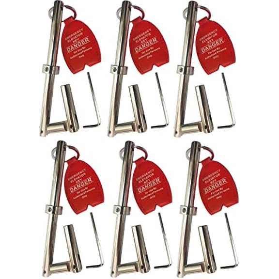 Elevator Door 3-Section Double Drop Emergency Key 6 Pack$$Tools & Hardware Other
