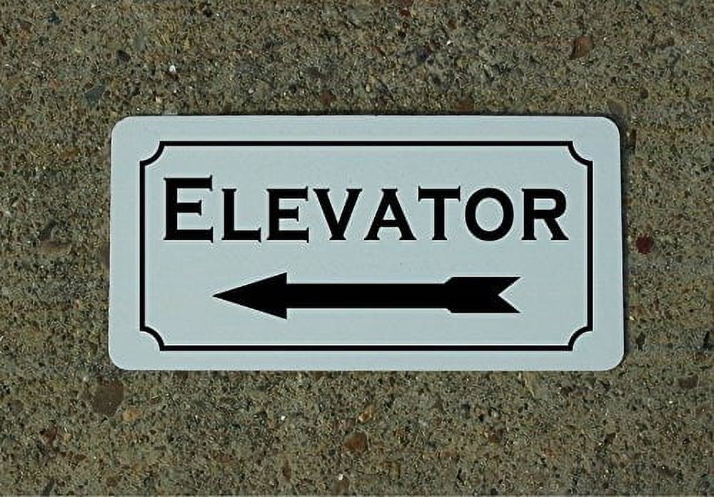 Elevator Left Metal Sign - Walmart.com