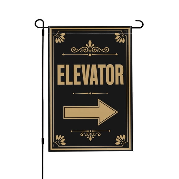 Elevator Right Arrow Outdoor Flag Wall Decor Garden Flag 12x18 in