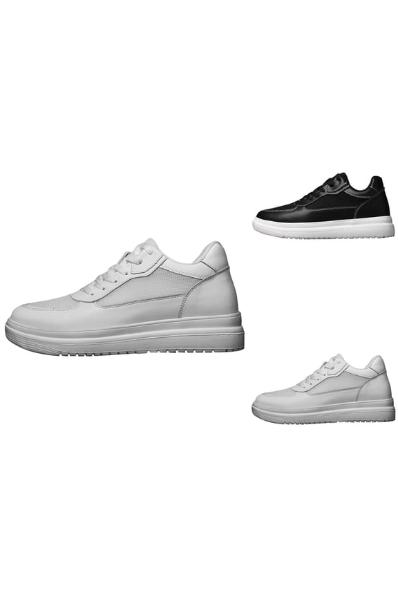 Elevator Shoes Men's 6/8/10 Cm Unisex Height Adjustable Shoes Height Lift Higher Shoes Casual Elevator Shoes Non Breathable Elevator Trainers Lace Up Shoes Men Shoe