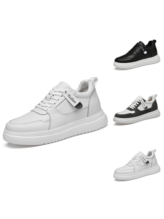 Elevator Shoes Men's 6/8/10 Cm Unisex Height Adjustable Shoes Height Lift Higher Shoes Casual Elevator Shoes Non Breathable Elevator Trainers Lace Up Shoes Mens Athletic Shoes