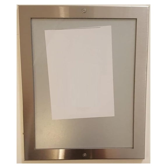 Elevator Sign Frame 5x7 - Lockable Stainless Steel Notice Board - Anti-Vandal Plexiglass - Heavy Duty Elevator Certificate Frame for Public & Commercial Use