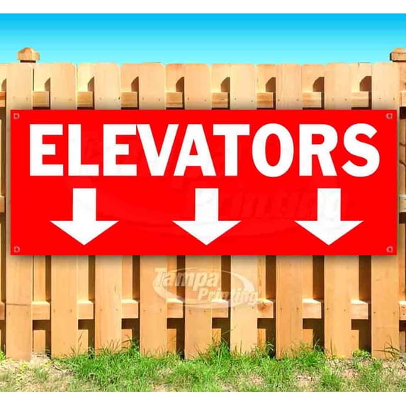 Elevators 13 oz Vinyl Banner With Metal Grommets
