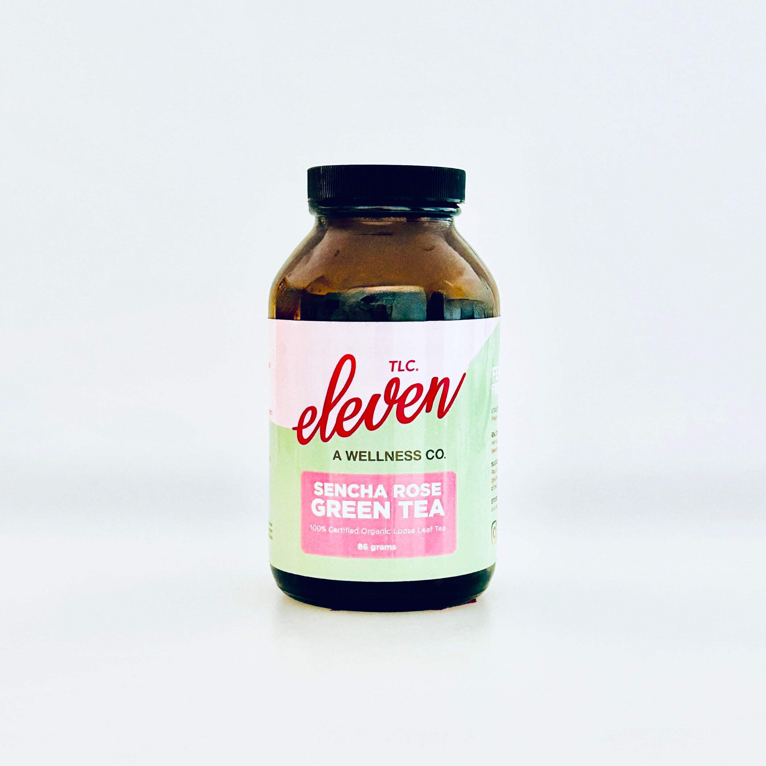 Eleven TLC, A Wellness Co. Sencha Rose Green Tea Loose Leaf Tea, Organic, 43 Servings (86g)