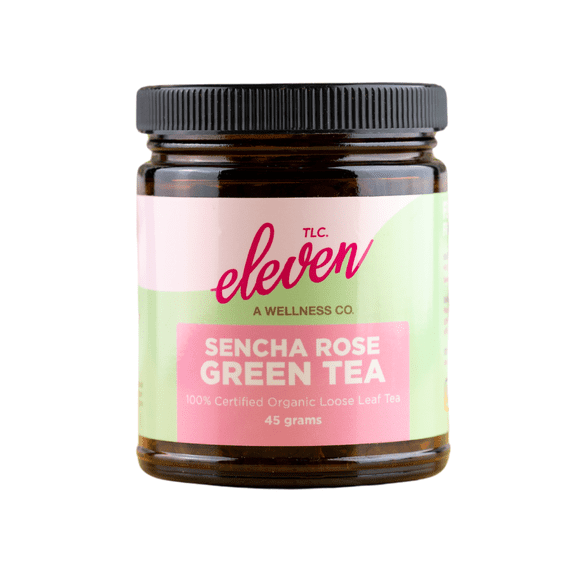 Eleven TLC Organic Sencha Rose Green Tea Loose Leaf, 2O Servings (43G)