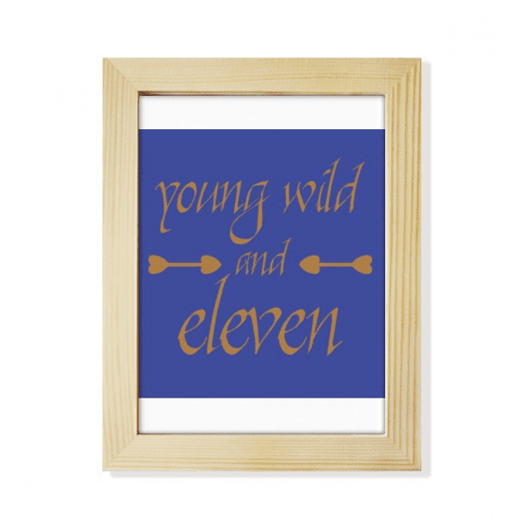 Eleven Young Numbers Desktop Adorn Photo Frame Display Art Painting Wooden
