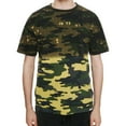 thumbnail image 1 of Elevenparis Mens Acid Wash Camo Embellished T-Shirt, Green, Medium, 1 of 2
