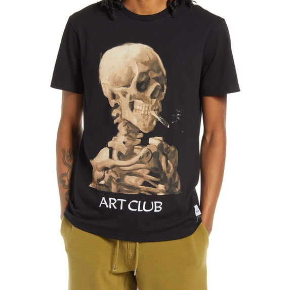 Elevenparis Mens Art Club Graphic T-Shirt, Black, Small