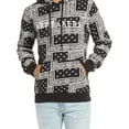 thumbnail image 1 of Elevenparis Mens Bandana Print Hoodie Sweatshirt, Black, Medium, 1 of 1
