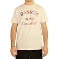 thumbnail image 1 of Elevenparis Mens Banksy Is My Decorator Graphic T-Shirt, White, Large, 1 of 5