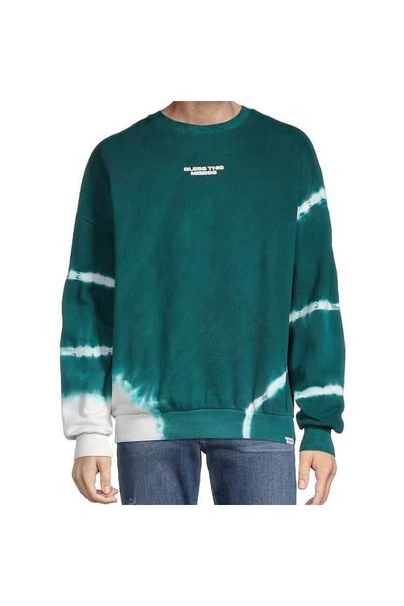 Elevenparis Mens Bless This Mess Sweatshirt, Green, Medium