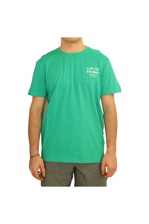 Elevenparis Mens Call My Dealer Graphic T-Shirt, Green, XX-Large