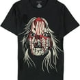 thumbnail image 1 of Elevenparis Mens Carrie Face Horror Graphic T-Shirt, Black, XX-Large, 1 of 2