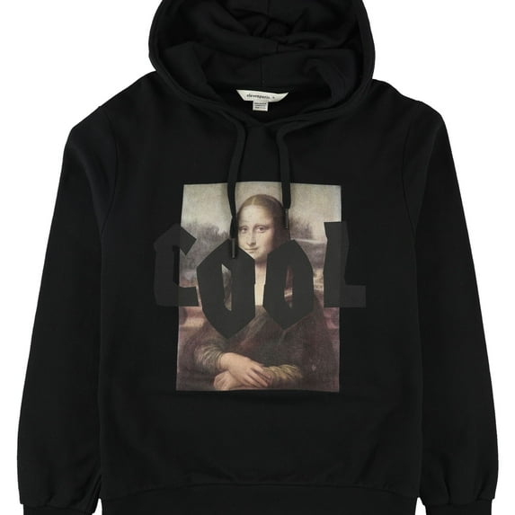 Elevenparis Mens Cool Hoodie Sweatshirt, Black, Large