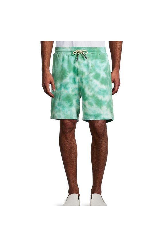 Elevenparis Mens Drawstring Casual Bermuda Shorts, Green, Small