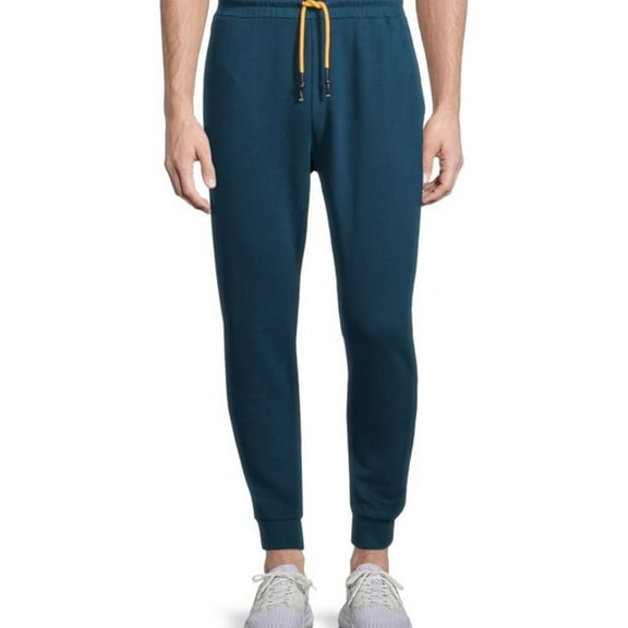 Elevenparis Mens Drawstring Casual Jogger Pants, Blue, Small