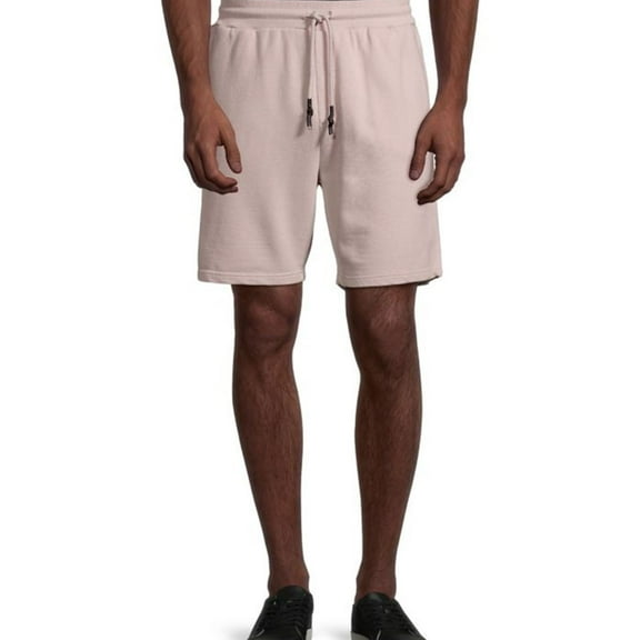 Elevenparis Mens Drawstring Jogger Casual Walking Shorts, Beige, Large