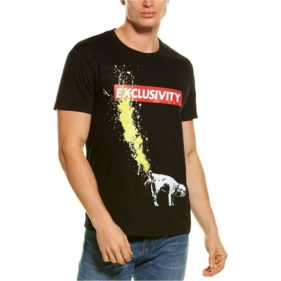 Elevenparis Mens Exclusivity Graphic T-Shirt, Black, Medium