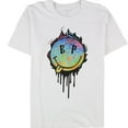 thumbnail image 1 of Elevenparis Mens Flaming Smiley Graphic T-Shirt, White, X-Large, 1 of 2