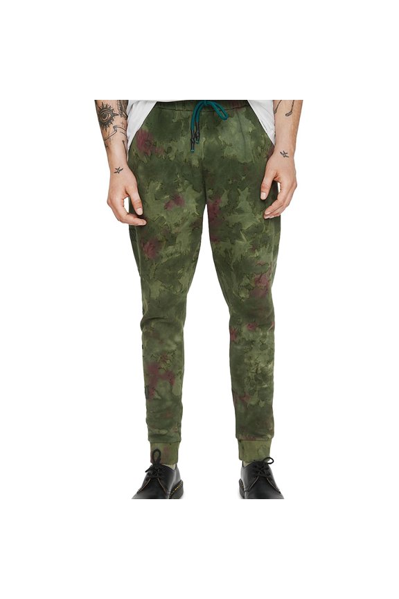 Elevenparis Mens Fleece Casual Jogger Pants, Green, Medium